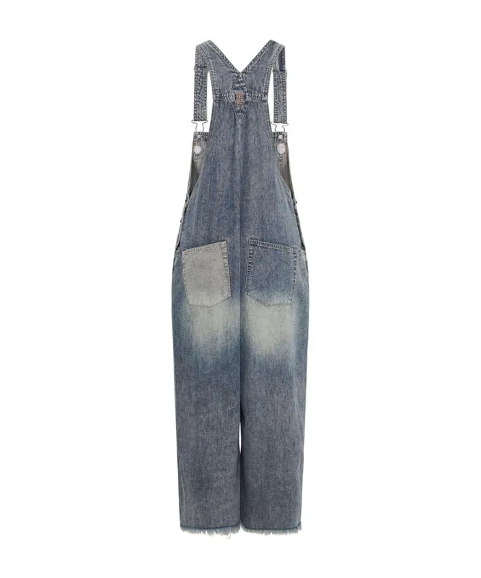 One Teaspoon Denim Jumpsuits DIRTY BLUE STANTON ST SKATER DENIM OVERALLS 8211 Women