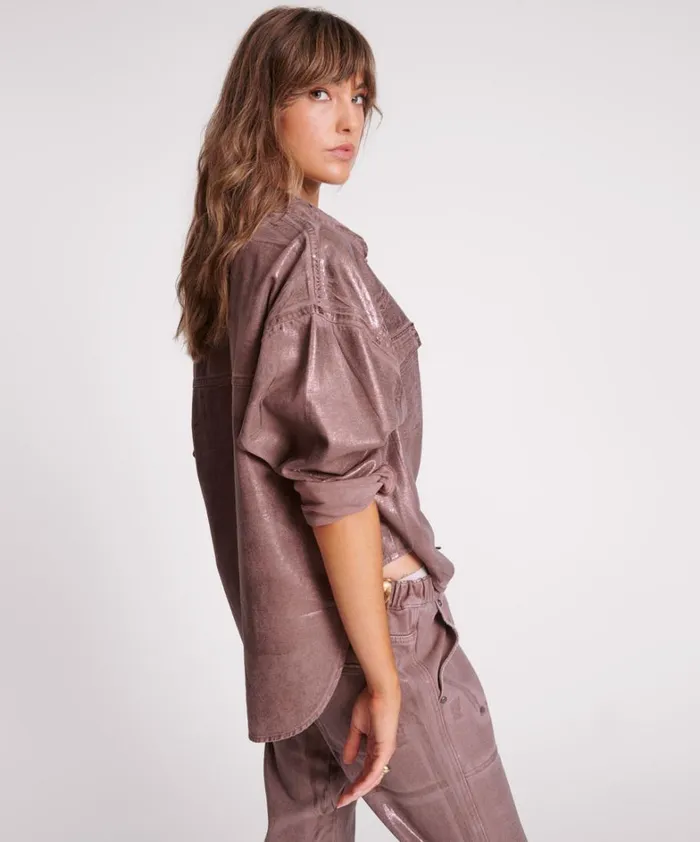 One Teaspoon Denim Shirts BRONZED CHOCOLATE WESTERN DARIA SHACKET 8211 Women One Teaspoon Denim Shirts BRONZED CHOCOLATE WESTERN DARIA SHACKET 8211 Women