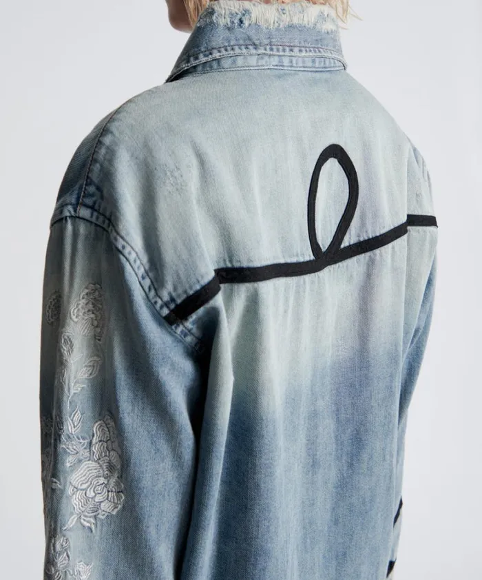 One Teaspoon Denim Shirts WOLFGANG EMBROIDERED WESTERN SHIRT 8211 Women One Teaspoon Denim Shirts WOLFGANG EMBROIDERED WESTERN SHIRT 8211 Women