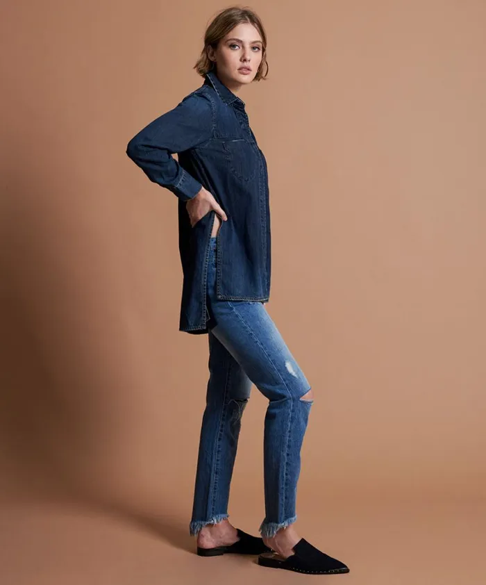 One Teaspoon Denim Tops STONE COLD DENIM SHIRT 8211 Women One Teaspoon Denim Tops STONE COLD DENIM SHIRT 8211 Women