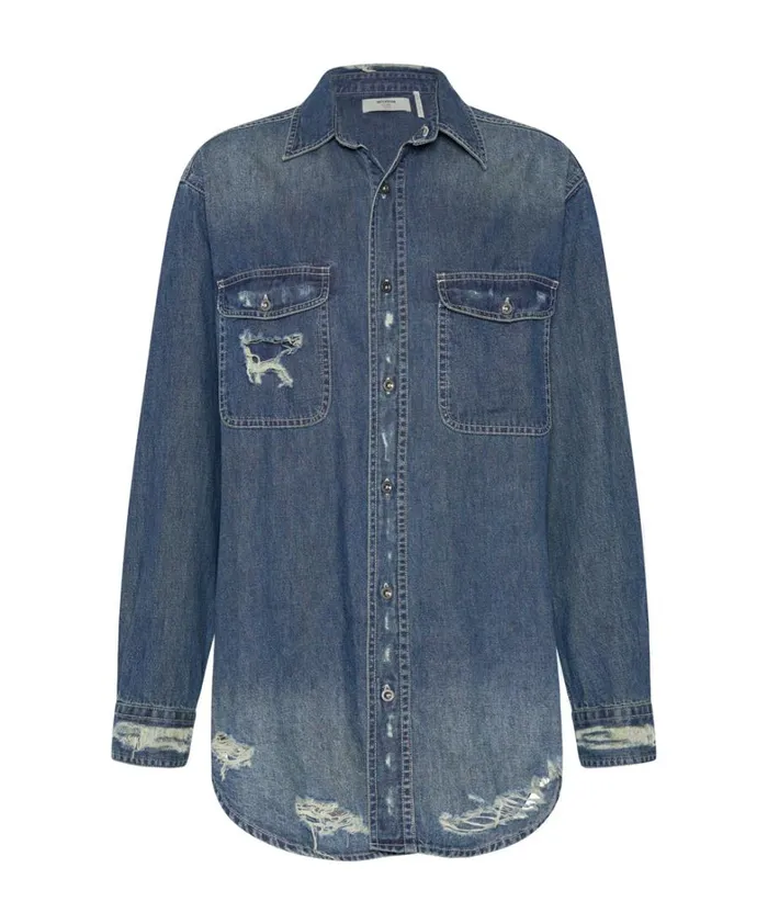 One Teaspoon Denim Tops USED BLUE CLASSIC EVERYDAY DENIM SHIRT 8211 Women One Teaspoon Denim Tops USED BLUE CLASSIC EVERYDAY DENIM SHIRT 8211 Women