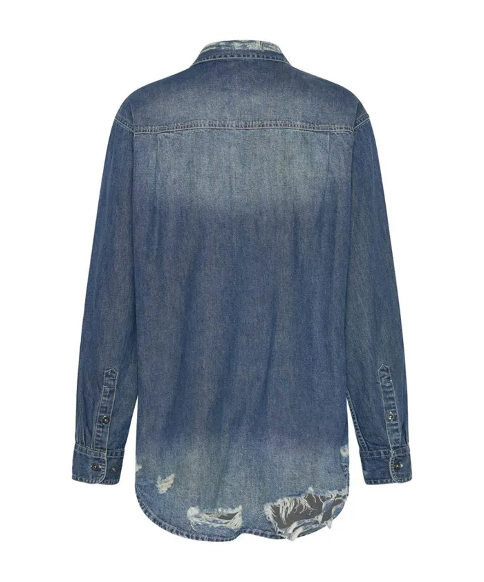 One Teaspoon Denim Tops USED BLUE CLASSIC EVERYDAY DENIM SHIRT 8211 Women One Teaspoon Denim Tops USED BLUE CLASSIC EVERYDAY DENIM SHIRT 8211 Women