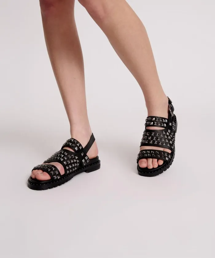One Teaspoon Footwear GUNMETAL STUDDED VIVIENNE SANDAL 8211 Women