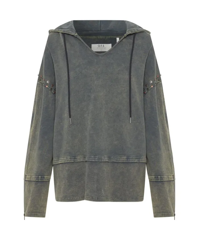 One Teaspoon Hoodies And Sweats STUDDED TRACK WARM UP HOODY 8211 Women One Teaspoon Hoodies And Sweats STUDDED TRACK WARM UP HOODY 8211 Women