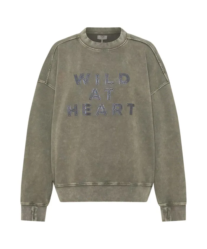One Teaspoon Hoodies And Sweats WILD AT HEART STUDDED RETRO SWEATER 8211 Women One Teaspoon Hoodies And Sweats WILD AT HEART STUDDED RETRO SWEATER 8211 Women