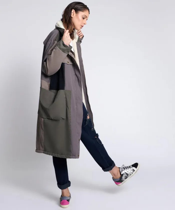 One Teaspoon Jackets PATCHWORK UTILITY DEFENDER COAT 8211 Women One Teaspoon Jackets PATCHWORK UTILITY DEFENDER COAT 8211 Women