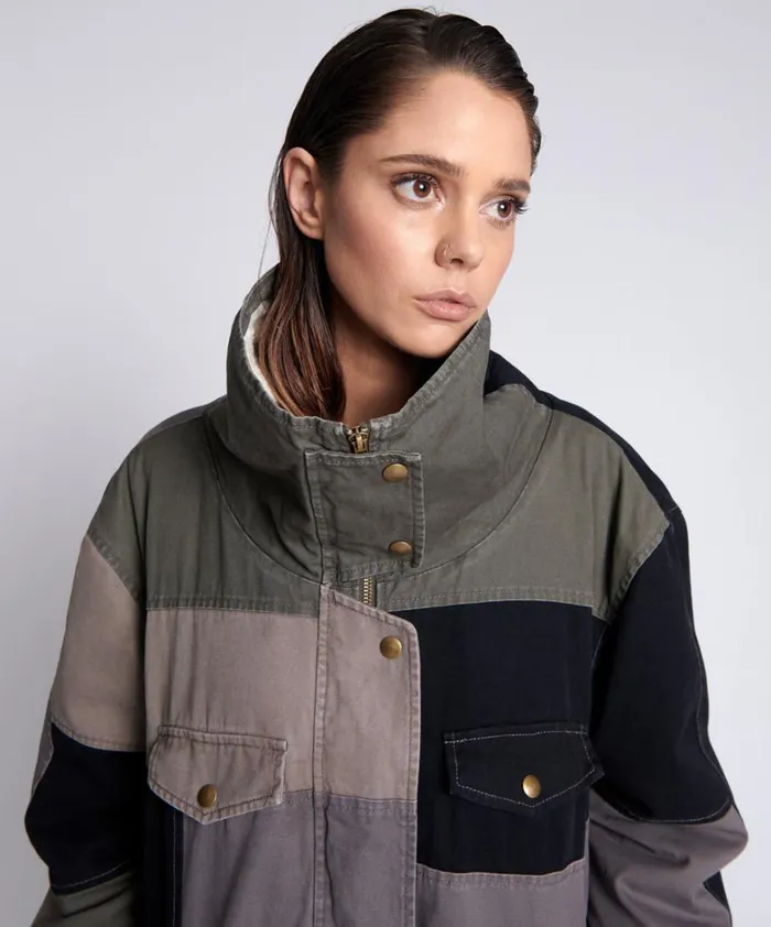 One Teaspoon Jackets PATCHWORK UTILITY DEFENDER COAT 8211 Women One Teaspoon Jackets PATCHWORK UTILITY DEFENDER COAT 8211 Women