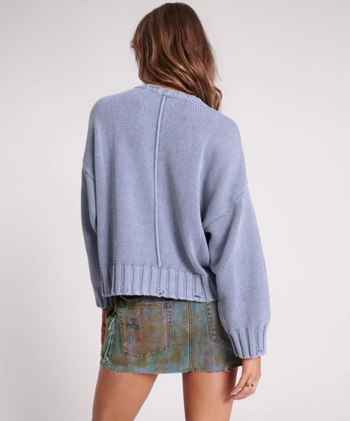 One Teaspoon Knitwear ACID WASHED OVERSIZED POCKET SWEATER 8211 Women