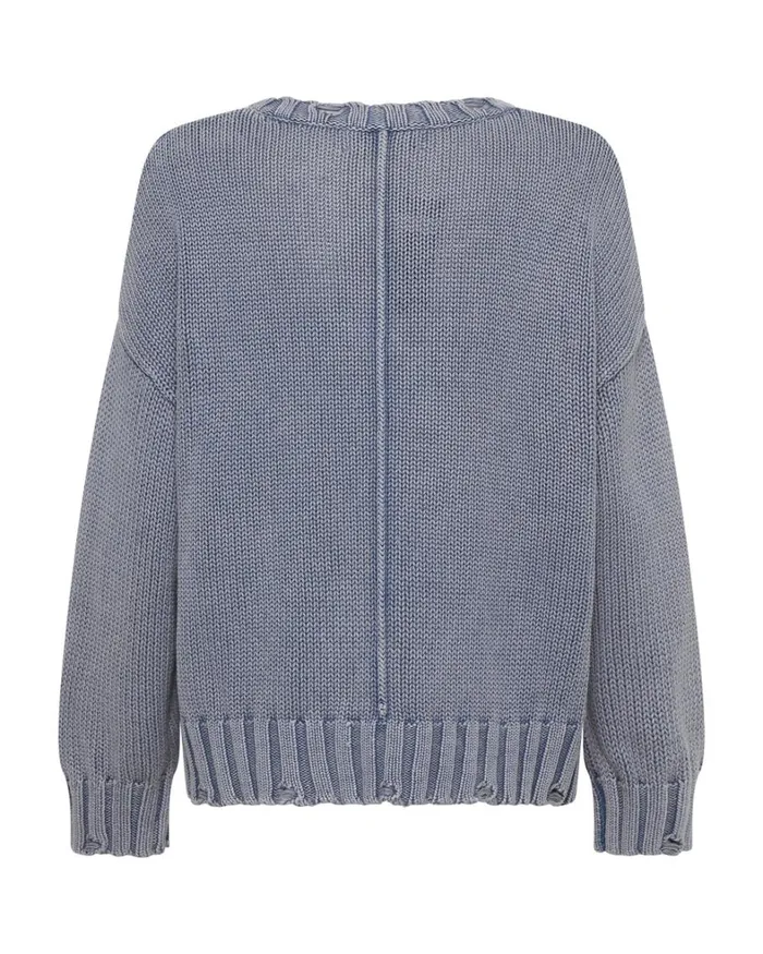 One Teaspoon Knitwear ACID WASHED OVERSIZED POCKET SWEATER 8211 Women