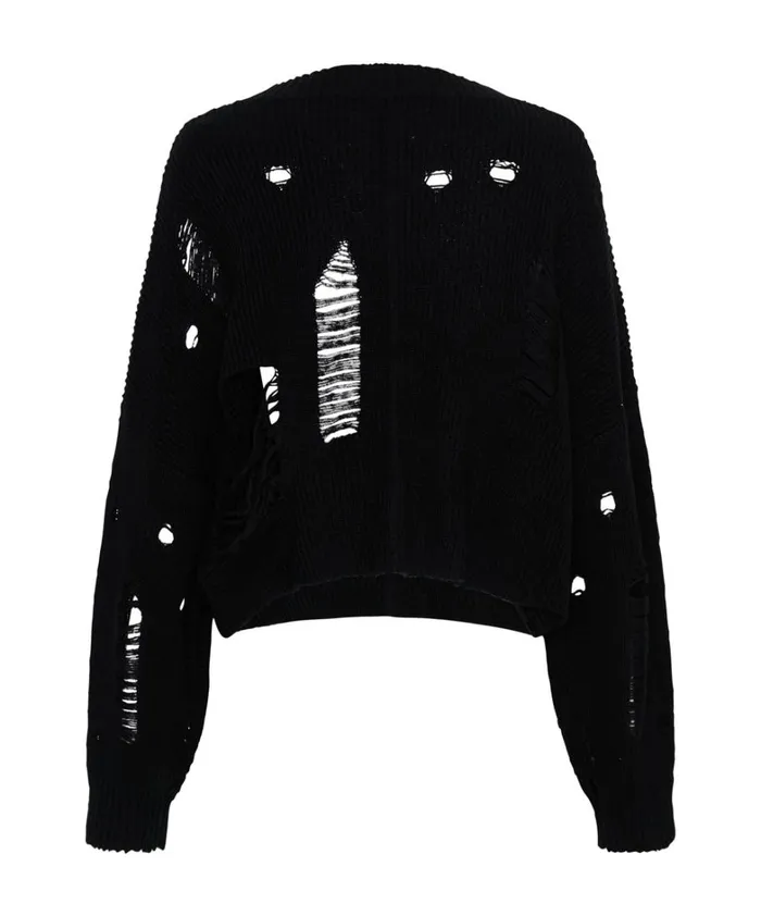 One Teaspoon Knitwear CROPPED HERCULES SHREDDED SWEATER 8211 Women One Teaspoon Knitwear CROPPED HERCULES SHREDDED SWEATER 8211 Women