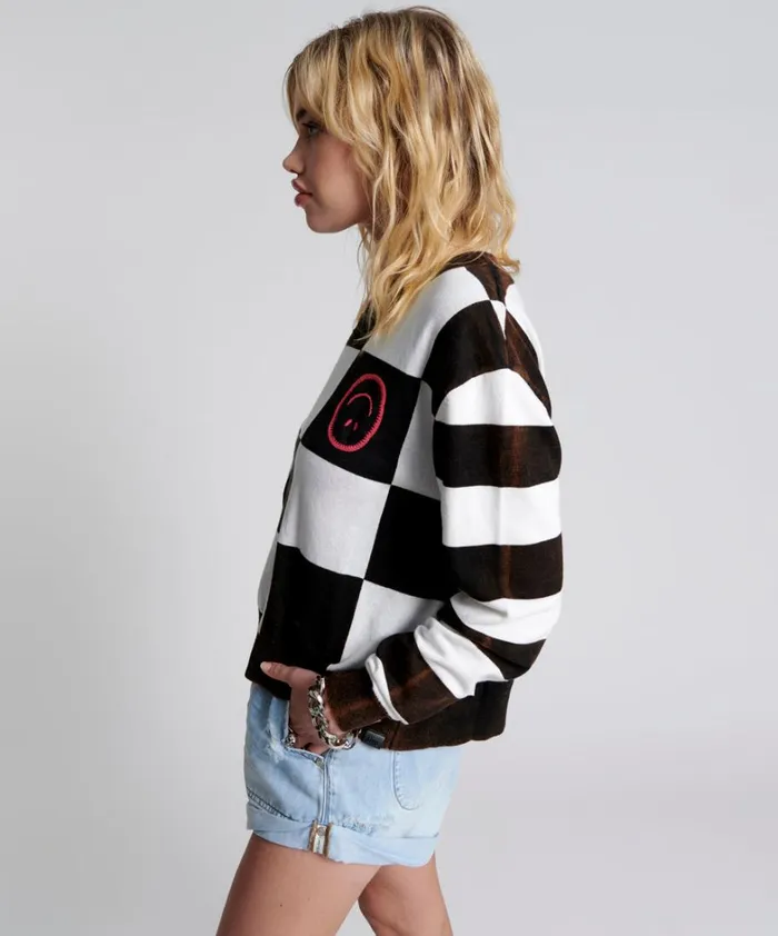 One Teaspoon Knitwear SCOREBOARD SMILEY KNIT SWEATER 8211 Women One Teaspoon Knitwear SCOREBOARD SMILEY KNIT SWEATER 8211 Women