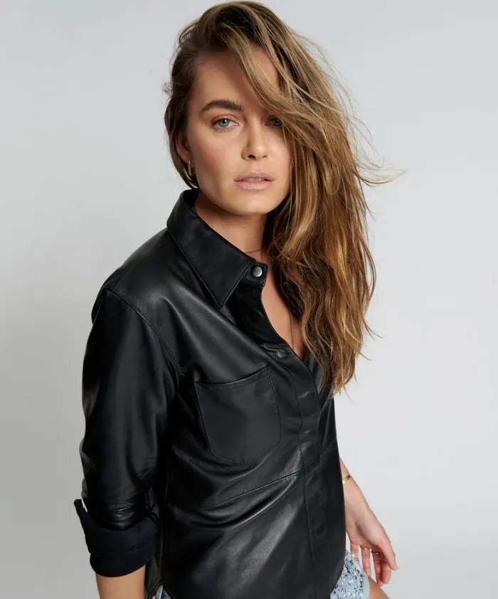 One Teaspoon Leather Jackets SOFIA CUT OUT LEATHER SHIRT 8211 Women One Teaspoon Leather Jackets SOFIA CUT OUT LEATHER SHIRT 8211 Women