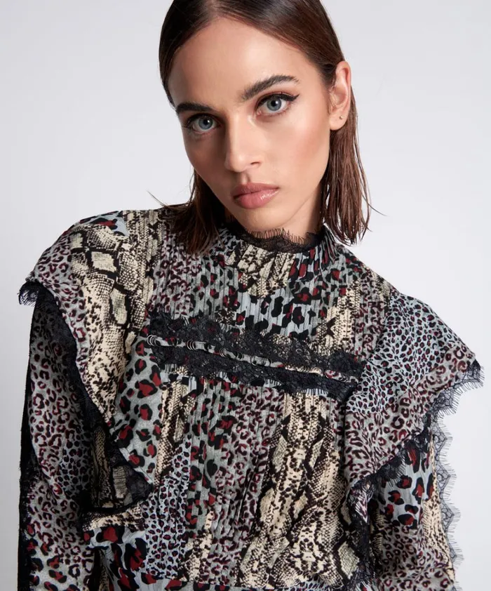 One Teaspoon Midi and Maxi Dresses PUNK PYTHON METAL ADVENTURE DRESS MULTI 8211 Women