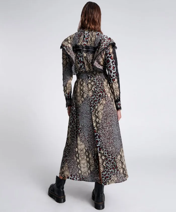 One Teaspoon Midi and Maxi Dresses PUNK PYTHON METAL ADVENTURE DRESS MULTI 8211 Women