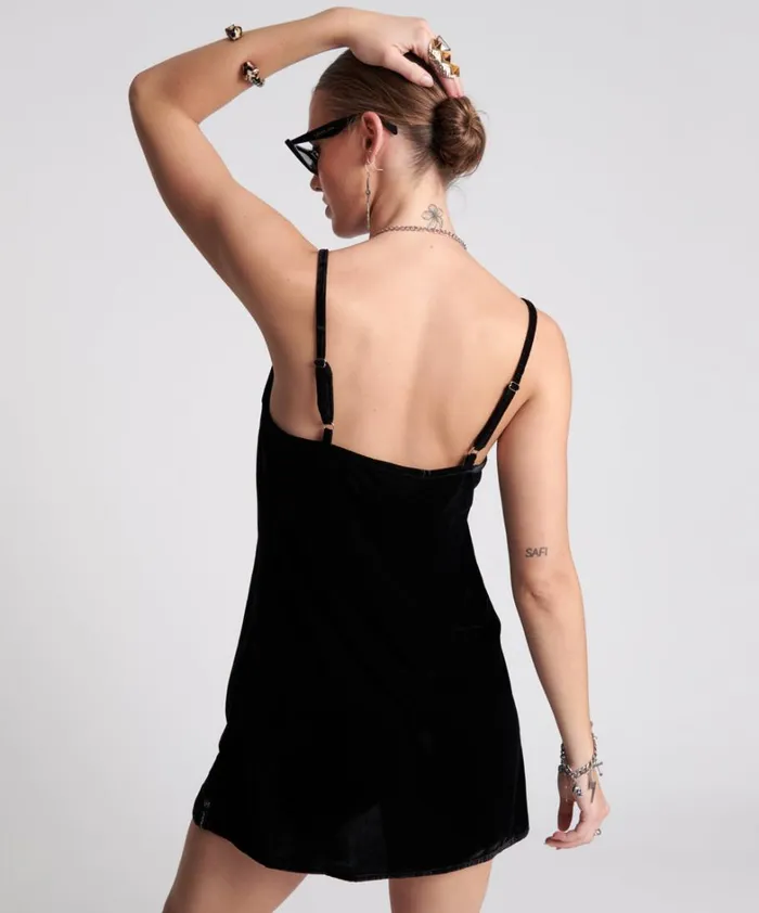 One Teaspoon Mini Dresses VELVET LOVER MINI SLIP DRESS 8211 Women One Teaspoon Mini Dresses VELVET LOVER MINI SLIP DRESS 8211 Women