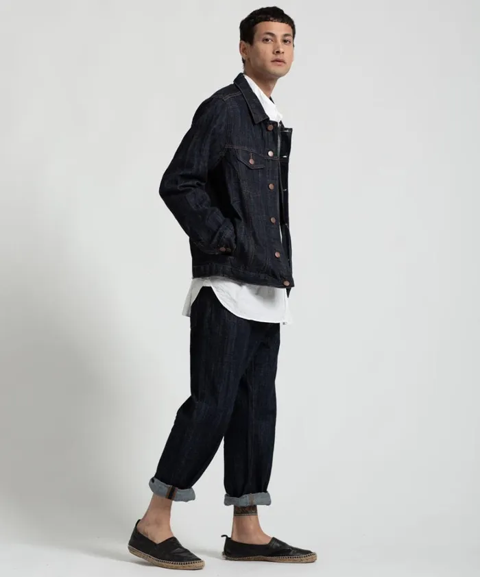 One Teaspoon Organic Tees ORGANIC RAW BANDIT TRUCKER JACKET BLUE 8211 Women