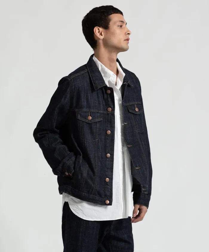 One Teaspoon Organic Tees ORGANIC RAW BANDIT TRUCKER JACKET BLUE 8211 Women