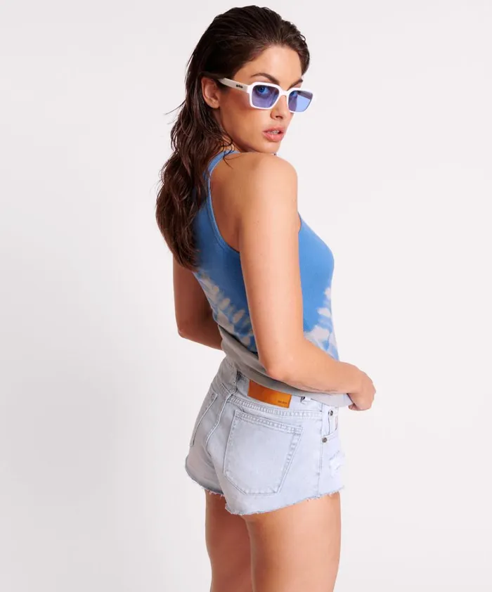 One Teaspoon Tees and Tanks BLUE XRAY ONE TEASPOON RIB SINGLET 8211 Women