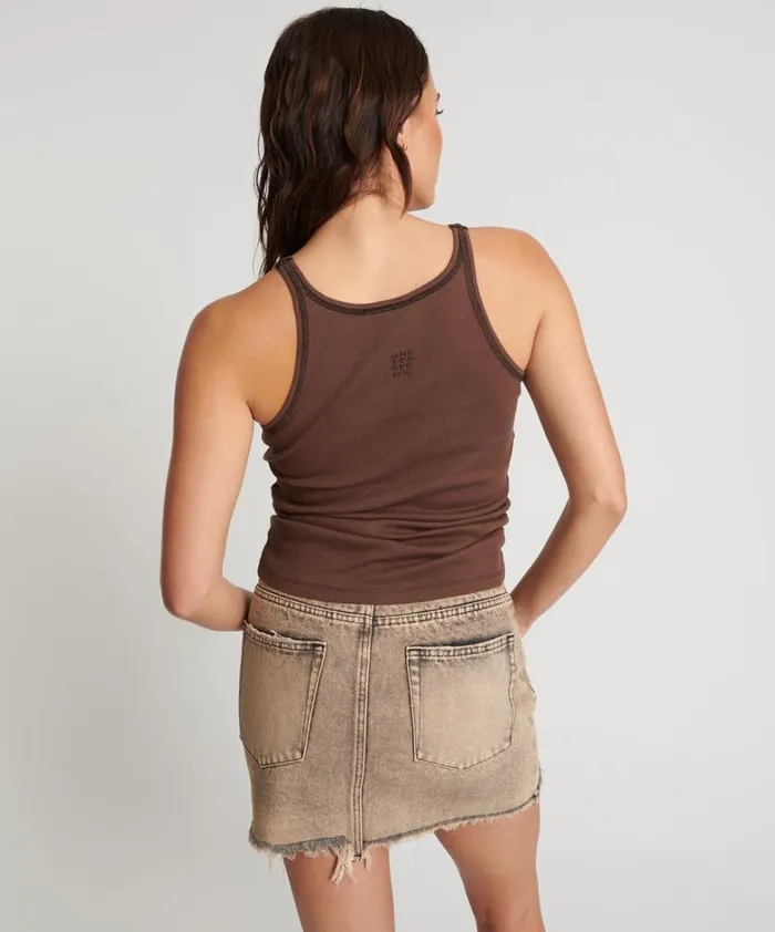 One Teaspoon Tees and Tanks COCOA RIBBED TANK TOP 8211 Women One Teaspoon Tees and Tanks COCOA RIBBED TANK TOP 8211 Women