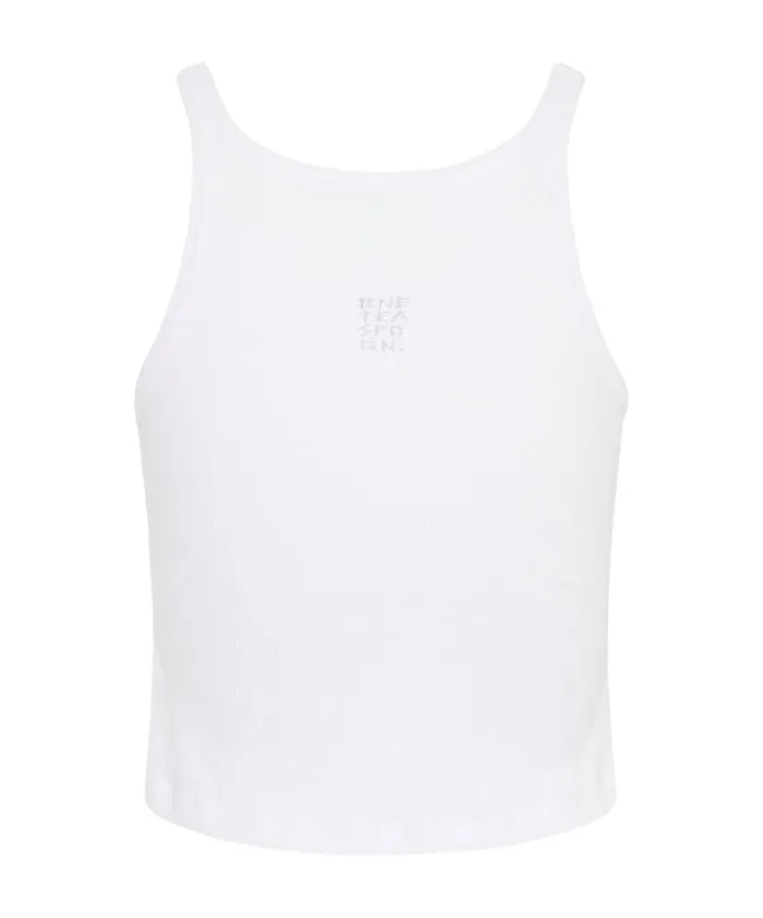 One Teaspoon Tees and Tanks CROPPED BOWER BIRD RIBBED TANK TOP WHITE 8211 Women One Teaspoon Tees and Tanks CROPPED BOWER BIRD RIBBED TANK TOP WHITE 8211 Women