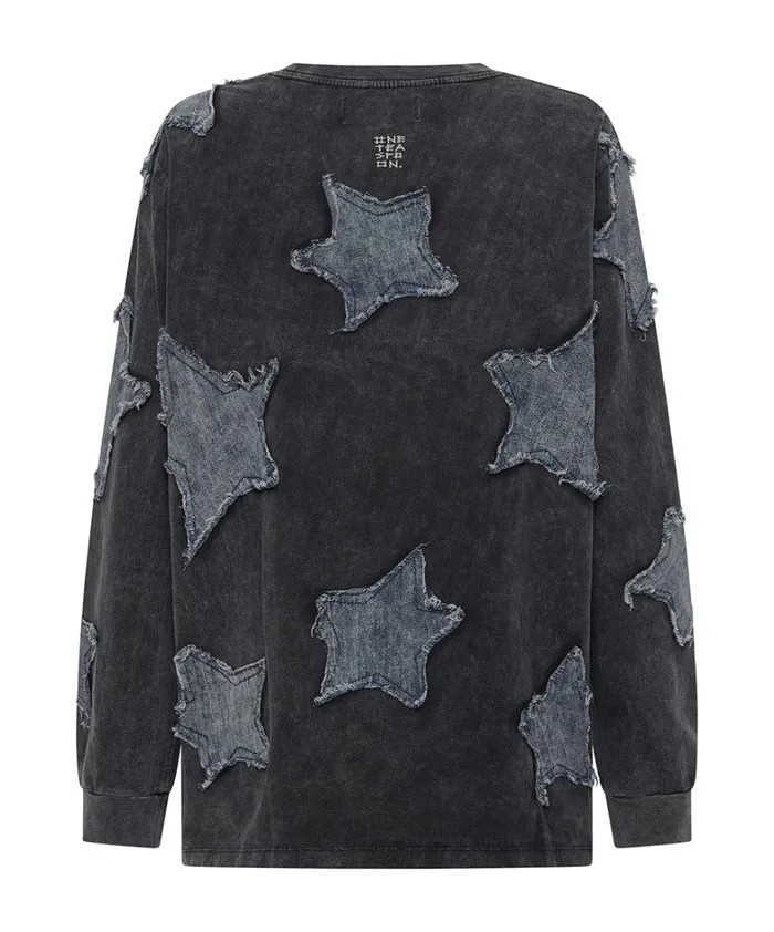 One Teaspoon Tees and Tanks DENIM STAR BOYFRIEND LONGSLEEVE TEE 8211 Women One Teaspoon Tees and Tanks DENIM STAR BOYFRIEND LONGSLEEVE TEE 8211 Women