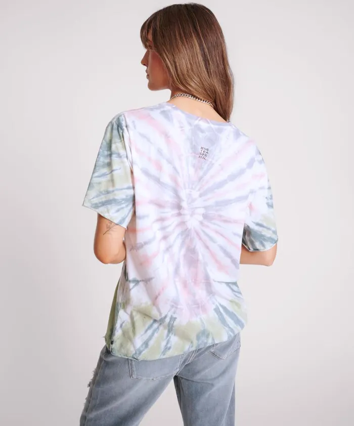 One Teaspoon Tees and Tanks MADE IN HELL TIE DYE OVERSIZED TEE 8211 Women