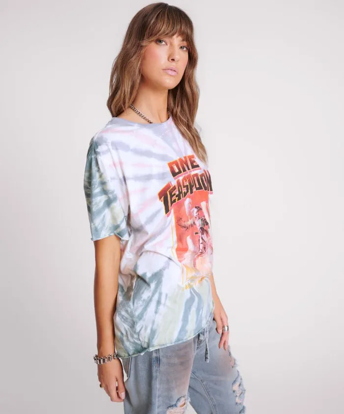 One Teaspoon Tees and Tanks MADE IN HELL TIE DYE OVERSIZED TEE 8211 Women