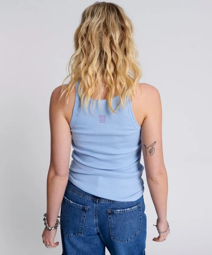 One Teaspoon Tees and Tanks SKYWAY LOGO SINGLET 8211 Women