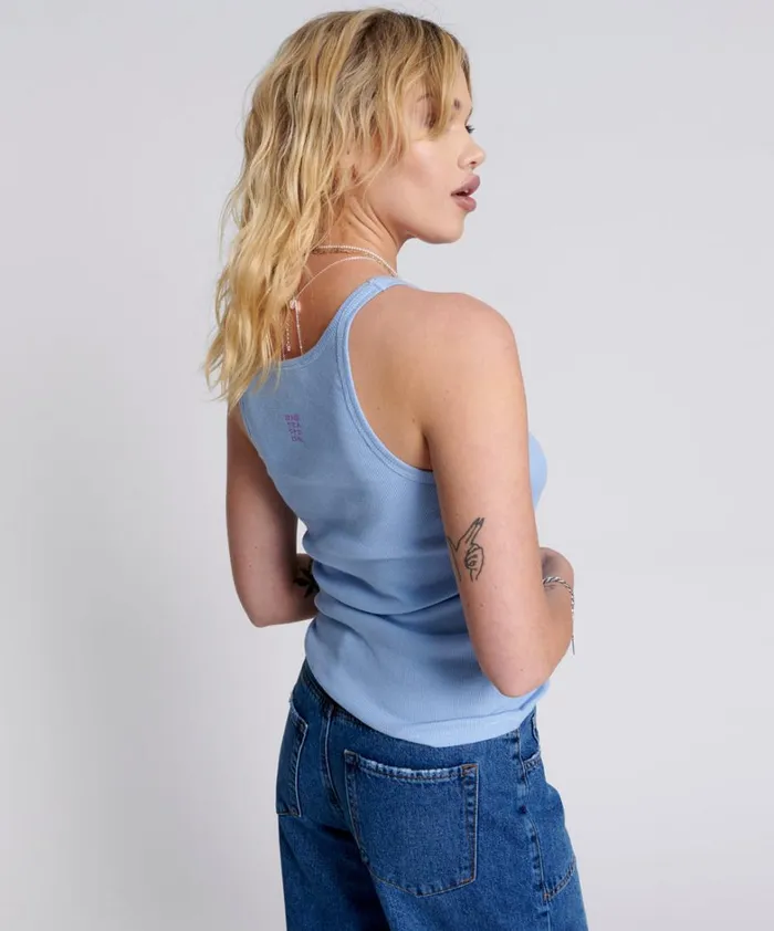 One Teaspoon Tees and Tanks SKYWAY LOGO SINGLET 8211 Women