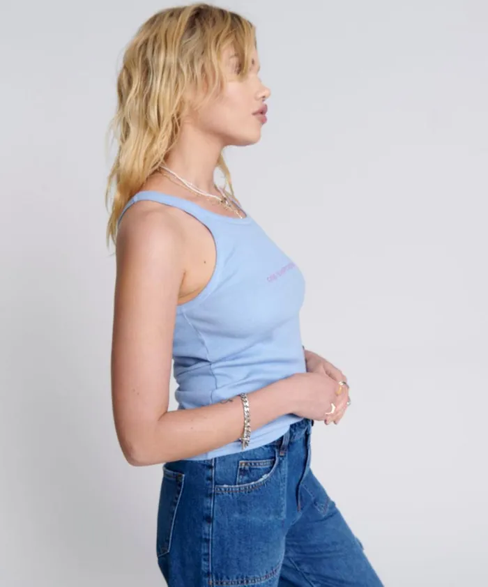 One Teaspoon Tees and Tanks SKYWAY LOGO SINGLET 8211 Women
