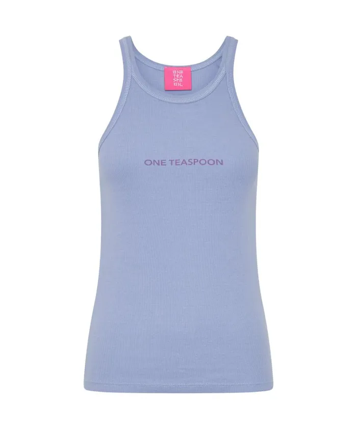 One Teaspoon Tees and Tanks SKYWAY LOGO SINGLET 8211 Women