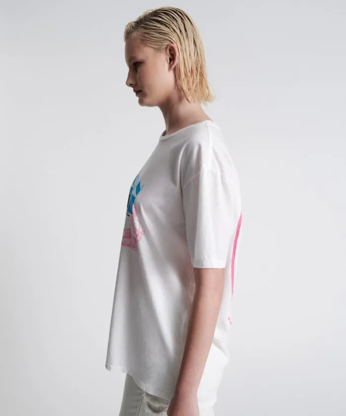One Teaspoon Tees and Tanks UTOPIAN MIAMI STATE ORGANIC UNISEX TEE 8211 Women One Teaspoon Tees and Tanks UTOPIAN MIAMI STATE ORGANIC UNISEX TEE 8211 Women