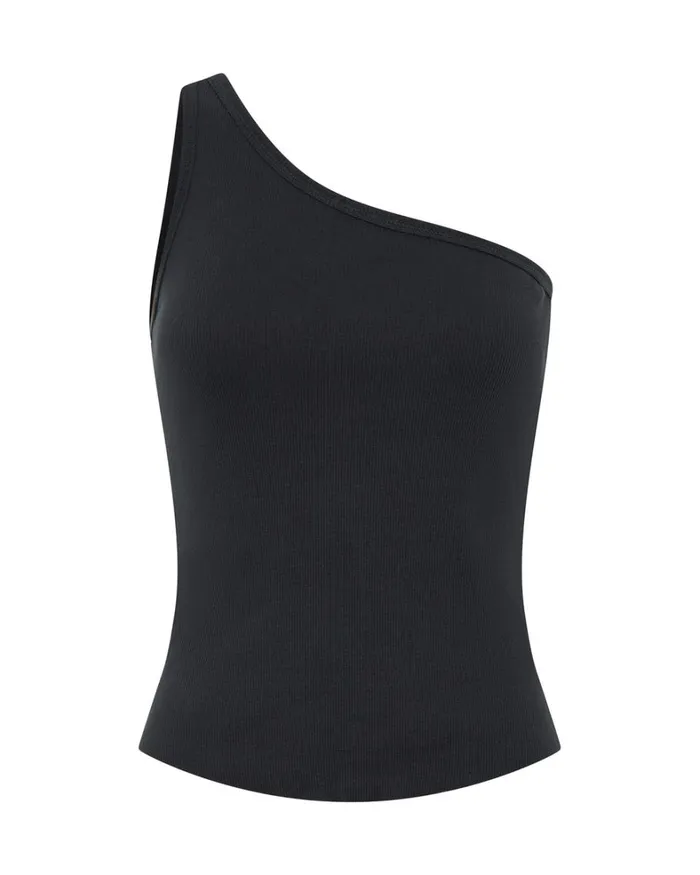 One Teaspoon Tops ASYMMETRICAL RIB TANK TOP 8211 Women