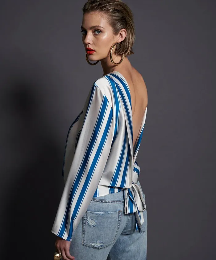 One Teaspoon Tops COCKTAIL STRIPE BACKLESS CHLOE TOP 8211 Women One Teaspoon Tops COCKTAIL STRIPE BACKLESS CHLOE TOP 8211 Women