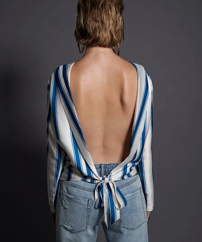 One Teaspoon Tops COCKTAIL STRIPE BACKLESS CHLOE TOP 8211 Women One Teaspoon Tops COCKTAIL STRIPE BACKLESS CHLOE TOP 8211 Women
