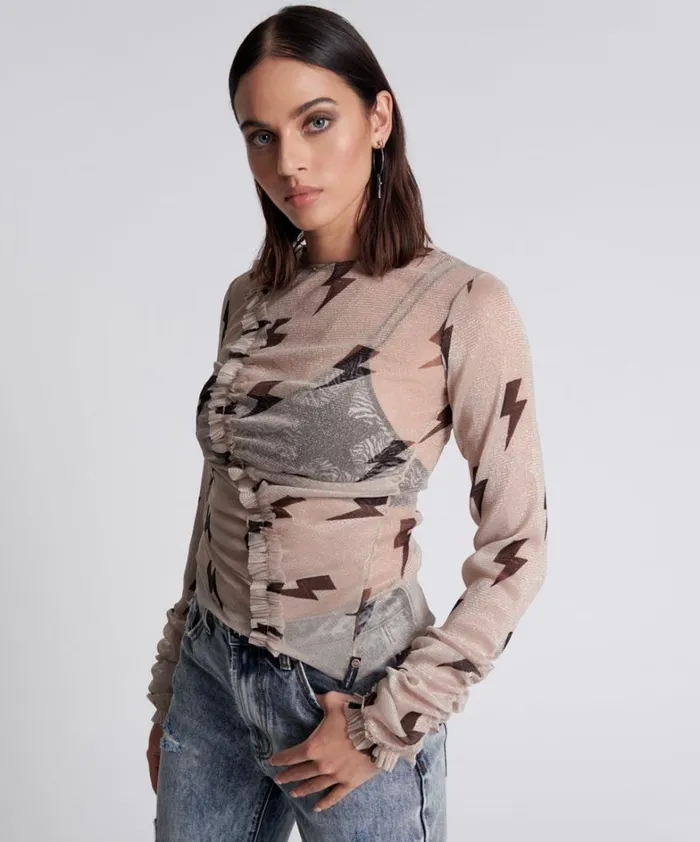 One Teaspoon Tops LIGHTNING PARTY LONGSLEEVE TOP 8211 Women One Teaspoon Tops LIGHTNING PARTY LONGSLEEVE TOP 8211 Women