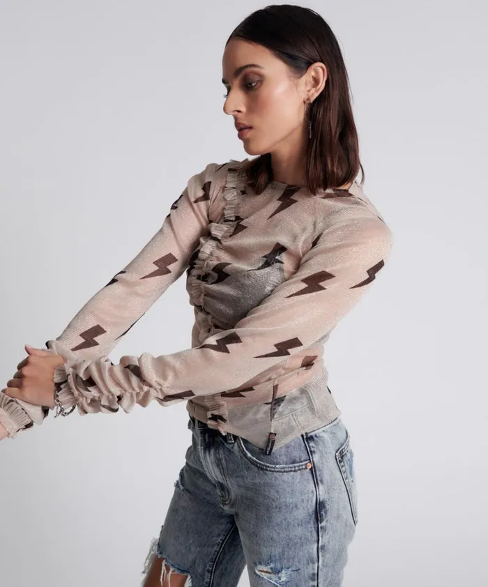 One Teaspoon Tops LIGHTNING PARTY LONGSLEEVE TOP 8211 Women One Teaspoon Tops LIGHTNING PARTY LONGSLEEVE TOP 8211 Women
