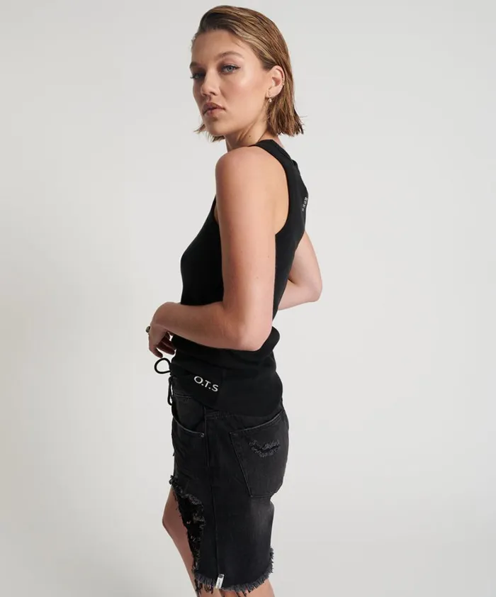 One Teaspoon Tops OTS EQUIPMENT TANK BLACK 8211 Women