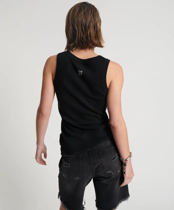 One Teaspoon Tops OTS EQUIPMENT TANK BLACK 8211 Women