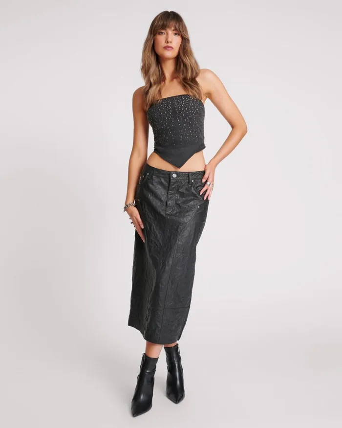 One Teaspoon Tops STUDDED SCARF BUSTIER TOP 8211 Women One Teaspoon Tops STUDDED SCARF BUSTIER TOP 8211 Women