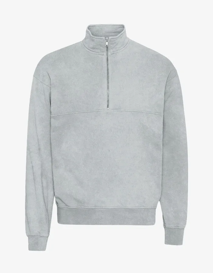Organic Quarter Zip 8211 Faded Grey Women Quarter Zips Colorfulstandard