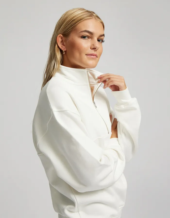 Organic Quarter Zip 8211 Faded Grey Women Quarter Zips Colorfulstandard