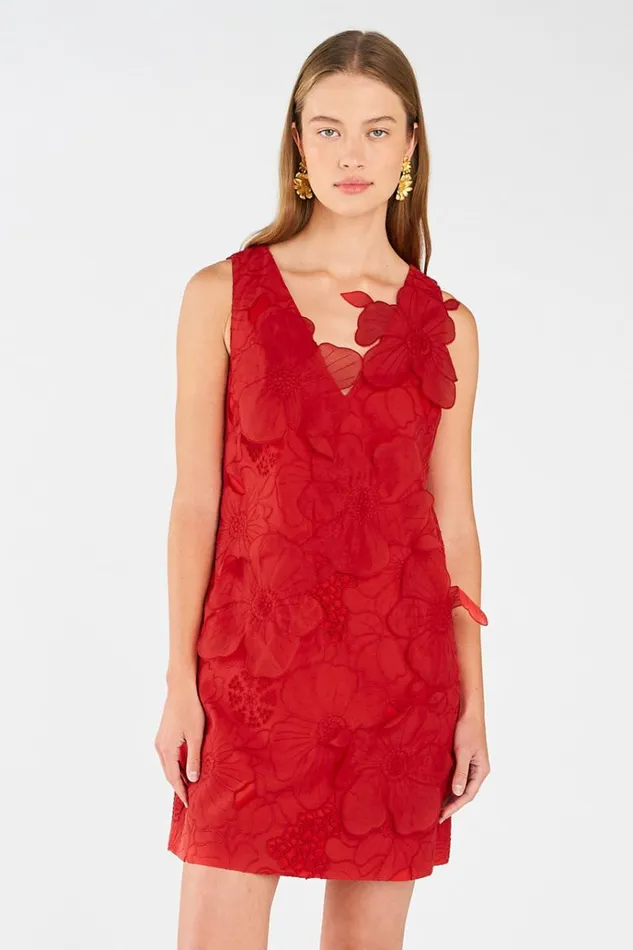 Oroton Dresses Women Lace Shift Dress Poppy