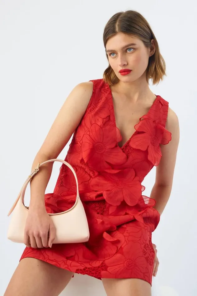 Oroton Dresses Women Lace Shift Dress Poppy