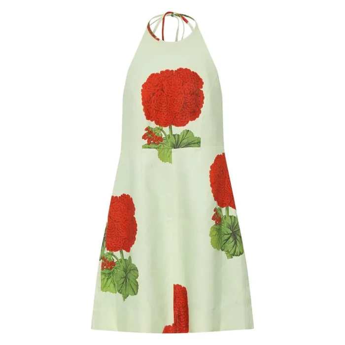 Oroton Dresses Women Posie Geranium Bell Dress Sea Spray