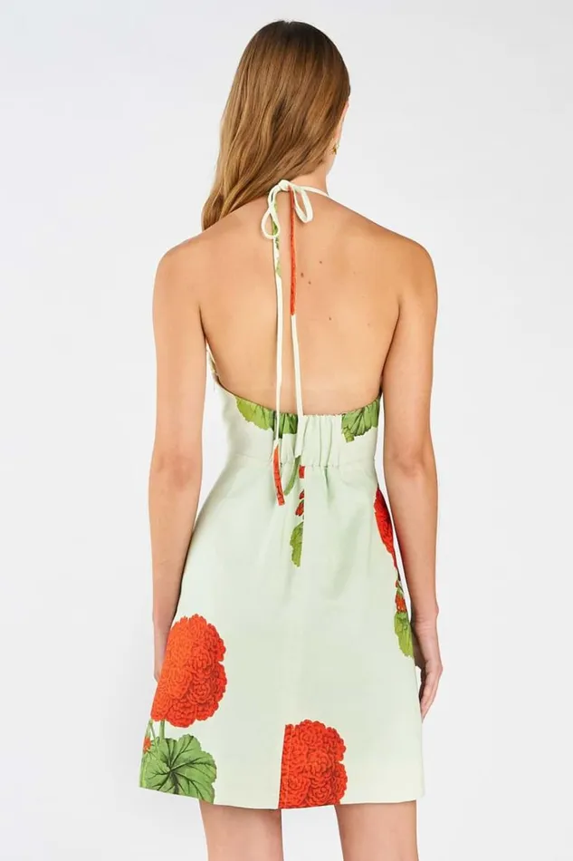 Oroton Dresses Women Posie Geranium Bell Dress Sea Spray