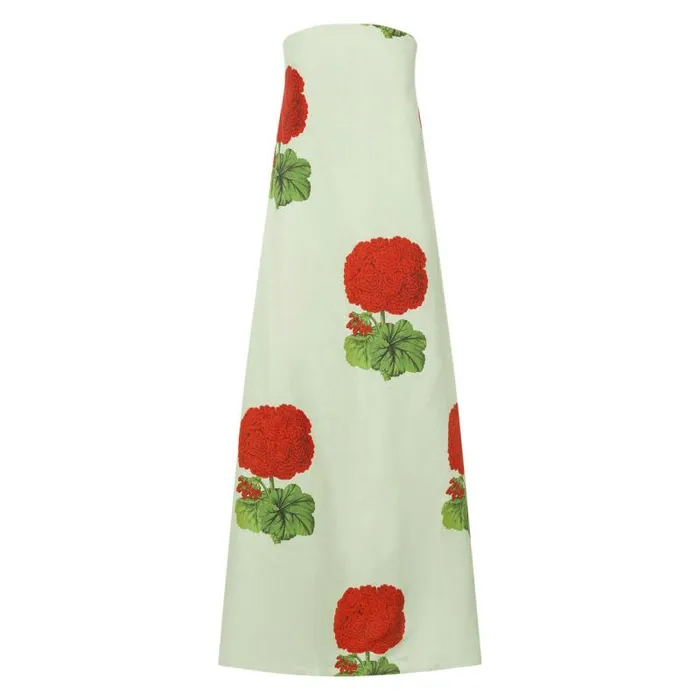 Oroton Dresses Women Posie Geranium Print Gown Sea Spray