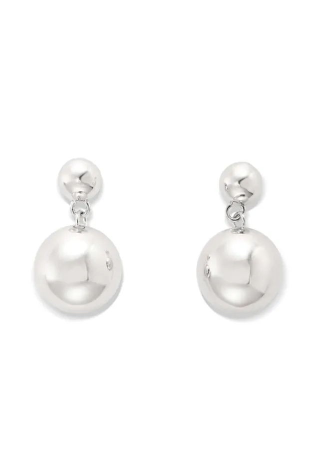 Oroton Earrings Jewellery Bonnie Bead Drop Earrings Silver