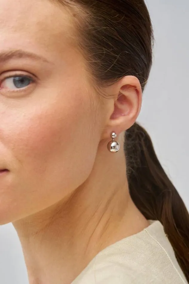 Oroton Earrings Jewellery Bonnie Bead Drop Earrings Silver