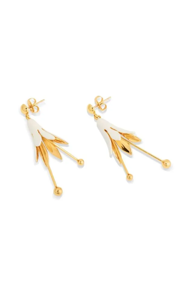 Oroton Earrings Jewellery Lillium Drop Earrings Gldclotted Crm